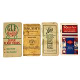 Lot of 4 vntg farm related paper adv items