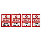 Lot of 4 Kendall SHP 15w-40 adv stickers