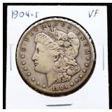 1904S Morgan silver dollar