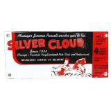 Porcelain 10x4.5 Silver Cloud sign