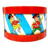 Vntg tin litho Ohio Art toy drum