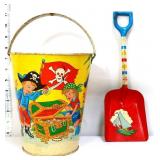 1950s Ohio Art sand pail & shovel see pics