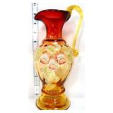 Fenton 1999 gold amberina pitcher