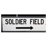 Heavy gauge 36x12 embossed Soldier Field sign