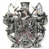 Metal 18in tall coat of arms