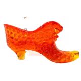 Fenton amberina hobnail shoe