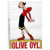 Metal 13x19.5 Olive Oyl sign