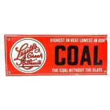 Porcelain 10x4 Coal sign