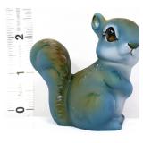 Fenton blue hand painted squirrel, limited edition
