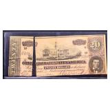 1864 CSA $20 note