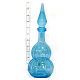 Vntg Vimax blue 11in genie bottle decanter