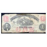 1800s Virginia $1 Treasury note
