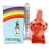 Mosser pink glass Mindy clown figure w box
