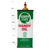 Vntg 4oz Quaker State oiler, full