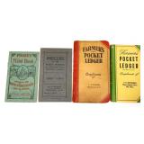 Lot of 4 vntg handbooks & ledgers