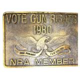 Metal 1980 NRA Member  belt buckle