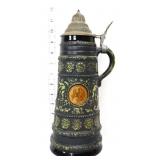 Vntg German King Werk 11in beer stein