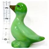Fenton 3in jade slag duckling figure