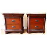 Pair 3 drawer nightstands see photos