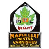Porcelain 5.75x8 Maple Leaf Paints sign