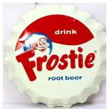 Metal 22.5 Frostie Root Beer bottlecap by Stout