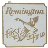 Composite wood 11.25x11.25 white Remington sign