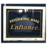 Framed glass Psych Ward window NO SHIPPING