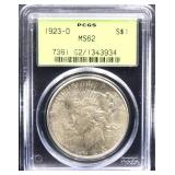 Graded MS62 1923D peace dollar