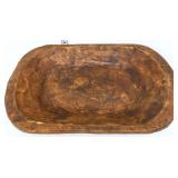 Wood 14x9.25in dough bowl