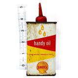 Vntg 4oz Shell Handy Oil oiler can