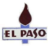 Porcelain 8x7.25 El Paso flame sign