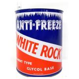 Vntg 1gal White Rock Anti-Freeze can, not top