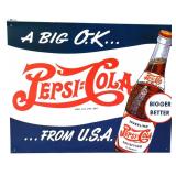 Metal Pepsi Cola sign