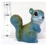 Fenton hand painted blue squirrel figure