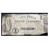 1862 CSA State Of North Carolina $1 note