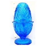 Fenton blue pineapple 8in fairy lamp