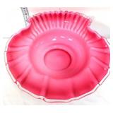 Fenton peach crest 10.25in shell bowl