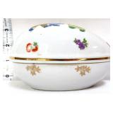 Vntg Lefton egg shape trinket box