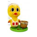 Vntg Easter chick with basket, made in Hong Kong