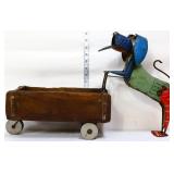 14in brick mold planter w/ dog