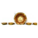Vntg metal 5 piece Mr Peanut nut bowl set