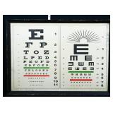Framed eye chart NO SHIPPING