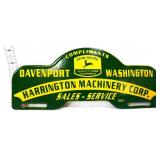 Porcelain 11x4.5 John Deere tag topper