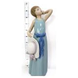 Lladro 9in Prissy Girl figure in blue dress