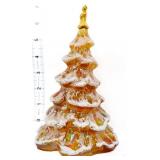 Fenton 7in amber flocked Christmas tree