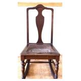 Vintage cane bottom rocking chair see photos