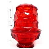 Viking red georgian honeycomb 4.5in fairy lamp