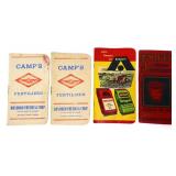 Lot of 4 vintage paper adv items
