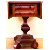 Vintage 2 drawer drop side table see photos