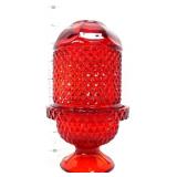 Viking red diamond point 7in glimmer fairy lamp